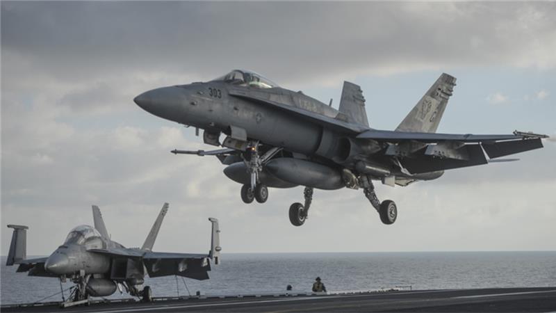 Coalition military hit camp in Syria