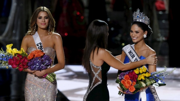 Miss Colombia left has been gracious in defeat