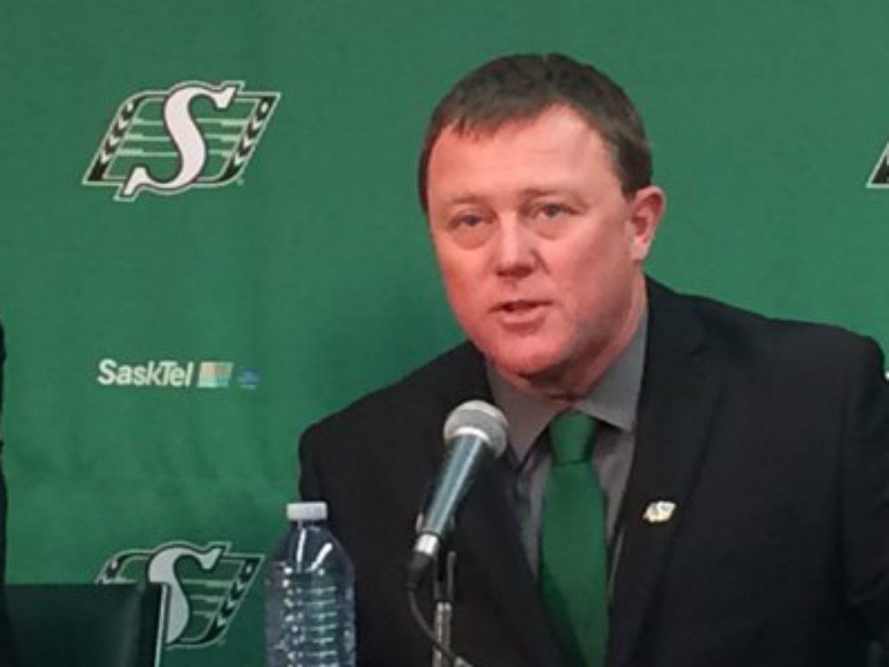 Saskatchewan Roughriders head coach-GM-vice president of football operations Chris Jones