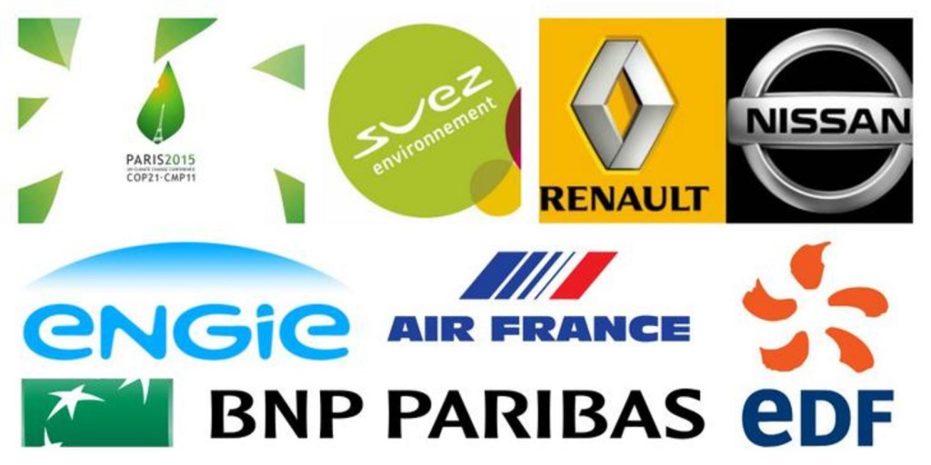 Some of the corporate sponsors for COP21.     Corporate Europe Observatory Author provided