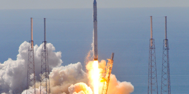 Space X's Falcon 9 rocket as it lifts off from space launch complex 40 at Cape Canaveral Florida earlier this year