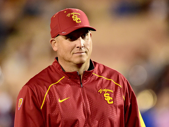 USC Trojans head coach Clay Helton