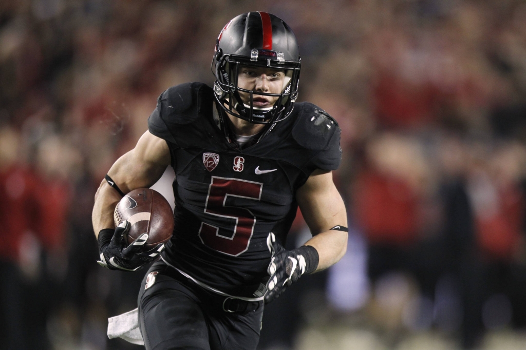 Stanford's Christian Mc Caffrey is one of the three finalists for the Heisman trophy.		Cary Edmondson-USA TODAY Sports