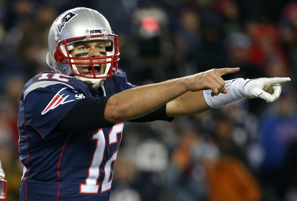 Nov 23 2015 Foxborough MA USA New England Patriots quarterback Tom Brady calls out signals during the second half of the New England Patriots 20-13 win over the Buffalo Bills at Gillette Stadium. Mandatory Credit Winslow Townson-USA TODAY Sport