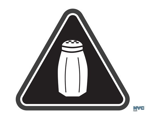 File-In this undated image released by the New York City Health Department shows a graphic that will soon be warning NYC consumers of high salt content. New York City is opening a new era in nutritional warnings this week Chain restaurants will have