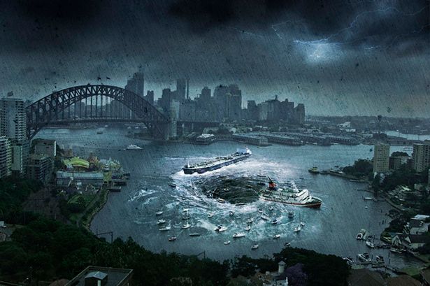 Steve Mc Ghee digital artwork depicting a natural disaster in Sydney