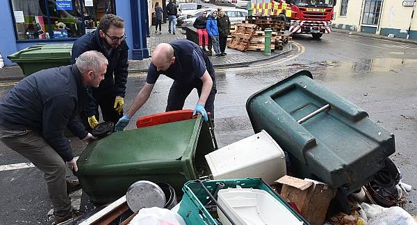 PICTURES: Carlisle United players help out Storm Desmond flood victims