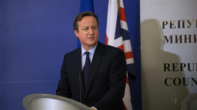 British Prime minister David Cameron speaks during a joint news conference with his Bulgarian counterpart following their meeting in Sofia