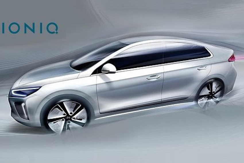 Hyundai Ioniq exterior design sketch