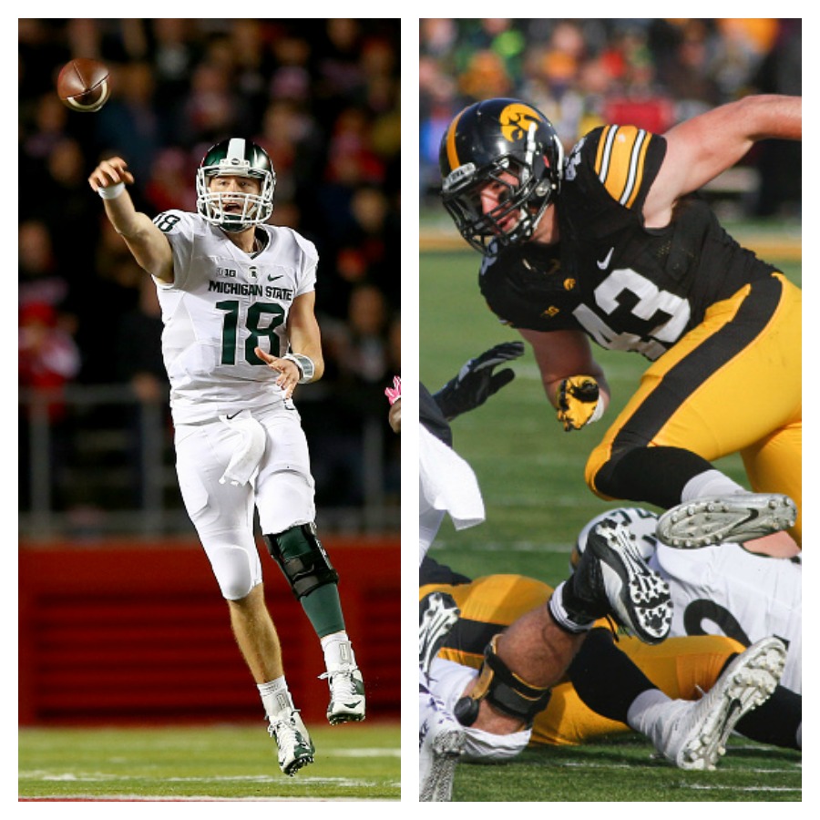 Michigan State quarterback Connor Cook Iowa Hawkeyes linebacker Josey Jewell