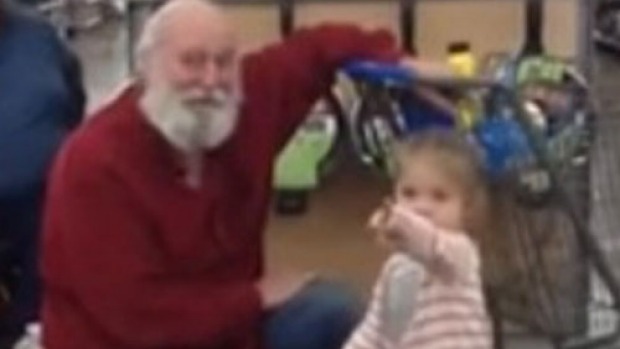 The little girl told Santa he'd have to share the cookies with his reindeer