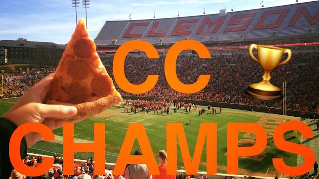 The perfect ACC title celebration at Clemson's pizza party