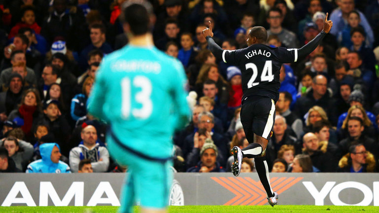 The prolific Odion Ighalo put Watford 2-1 in front at Stamford Bridge