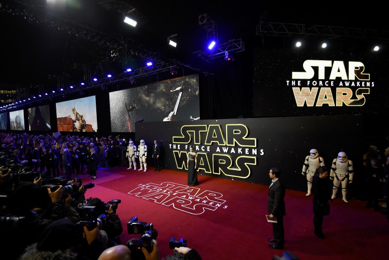 The red carpet at the premiere of 'Star Wars The Force Awakens&#039