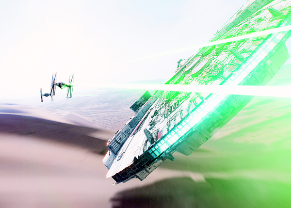 Lucasfilm shows a scene from the new film ‘Star Wars The Force Awakens’. The movie released in US theaters on Dec 18