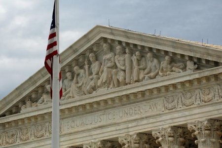 A view of the U.S. Supreme Court building is seen in Washington