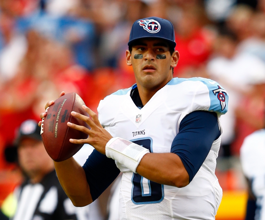 Quarterback Marcus Mariota #8 of the Tennessee Titans