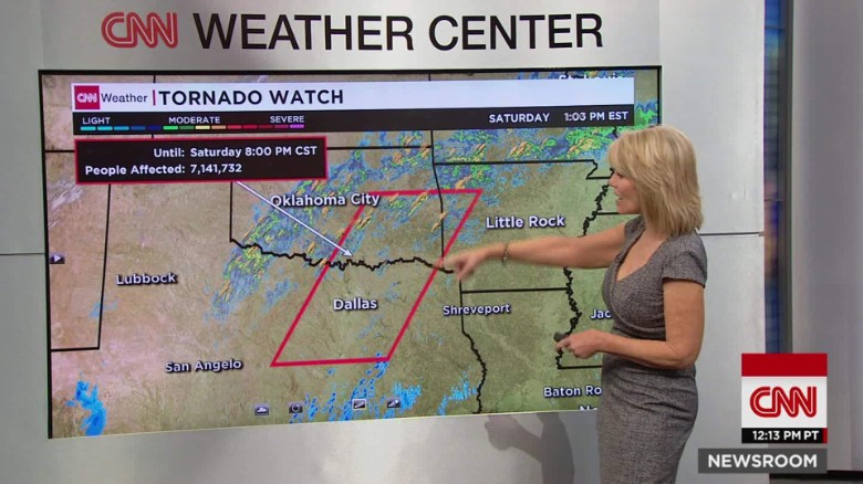 SAN ANTONIO- Tornadoes swept through the Dallas area after dark on Saturday evening causing significant damage while a blizzard was blanketing parts of New Mexico and West Texas with snow the latest in the nation