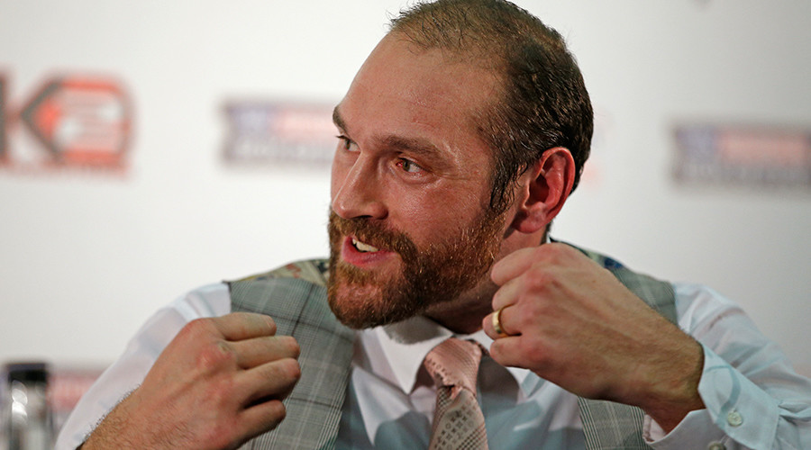 Tyson Fury during the press conference