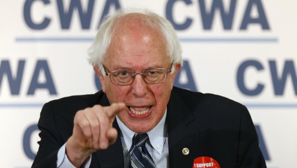 U.S. Senator Bernie Sanders speaks at the Communication Workers of America office in Washington Dec. 17 2015