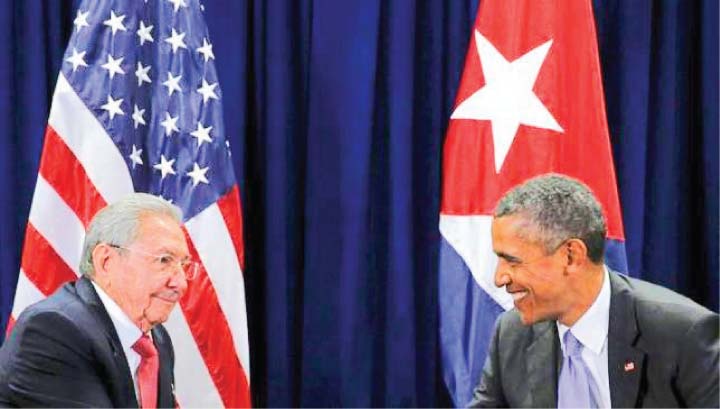 US President Barack Obama and Cuban President Raul Castro