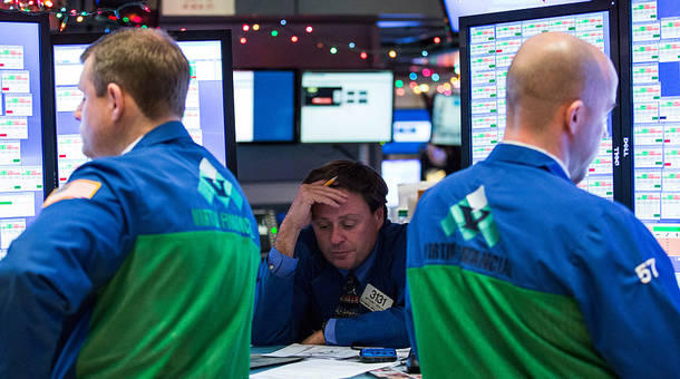 New York City. The Dow Jones Industrial Average closed out more than 300 points down