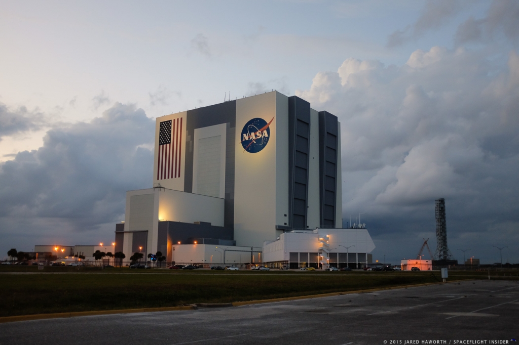 The Vehicle Assembly Building at NASA's Kennedy Space Center in Florida