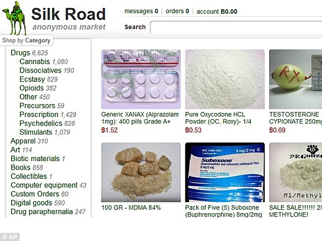 Website Silk Road was an underground website where people bought drugs and other illicit goods using bitcoin digital currency