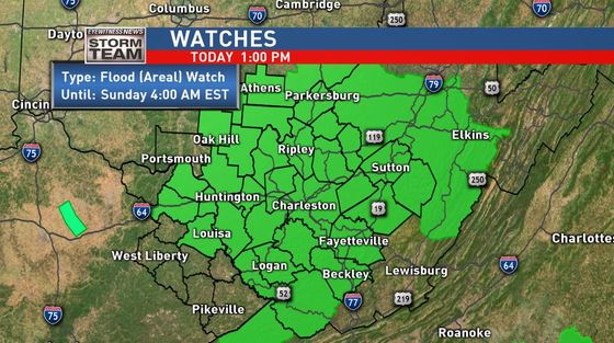 Flood Watch Issued For WV OH KY Starting On Christmas Day story image