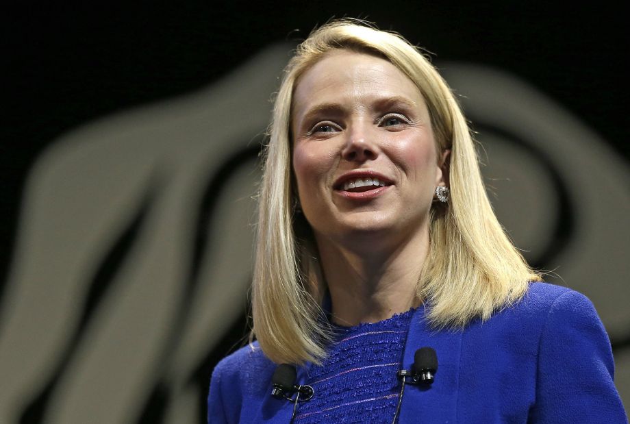 Yahoo CEO Marissa Mayer attends the Cannes Lions 2014 61st International Advertising Festival in Cannes France. Mayer gave birth to twin girls Thursday the day after unveiling plans to hatch a new com