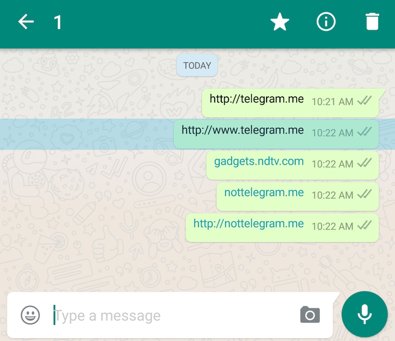 WhatsApp blocking links to rival app Telegram on Android