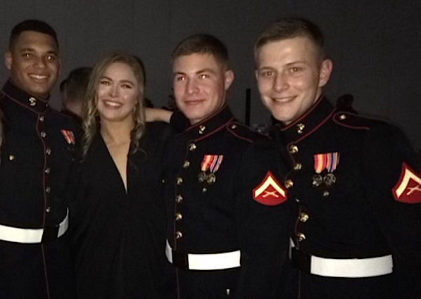 When you low key get to put your arm around @rondarousey #240 #marinecorpsball2015