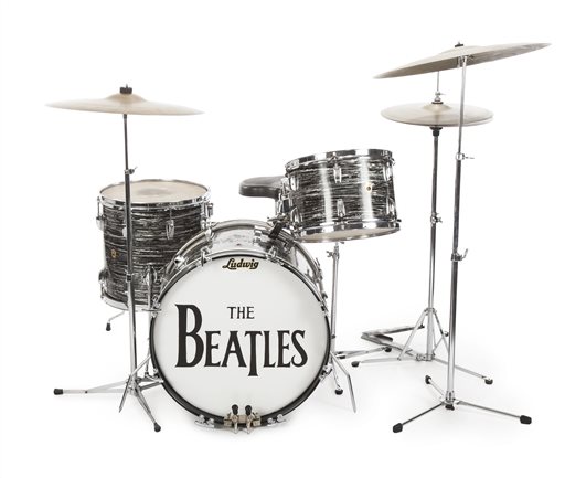 Dec. 4 2015 shows a drum kit that Ringo Starr used to record some of the Beatles early hits sold for $2.2 million at an auction to Indianapolis Colts owner Jim Irsay