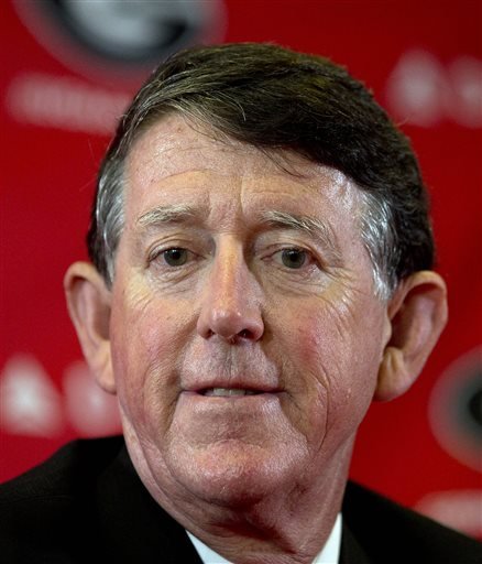 University of Georgia athletic directer Greg Mc Garity looks on during a news conference to discuss the departure of head football coach Mark Richt Monday Nov. 30 2015 in Athens Ga. Mc Garity said in a statement released by the school the two