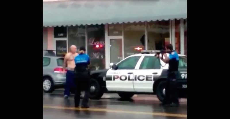 Video Reportedly Shows Shirtless Bank Robber Killed by Police Near Art Basel in Miami