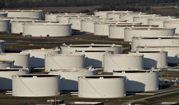 Crude supplies at Cushing Oklahoma the delivery point for WTI futures and the nation's biggest oil-storage hub rose 423,000 barrels to 59.5 million the highest since May