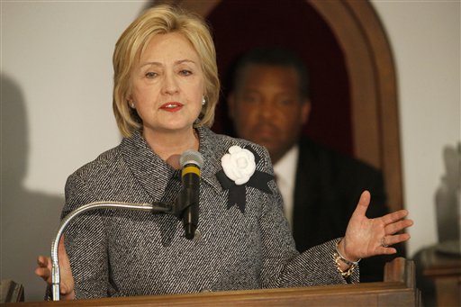 Democratic presidential candidate Hillary Clinton speaks at the Dexter Avenue King Memorial Baptist Church Tuesday Dec. 1 2015 in Montgomery Ala. Clinton's keynote address is part of a two-day event put on by the National Bar Association in reco