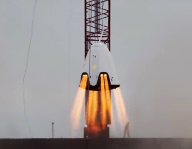 SpaceX Dragon in hover test