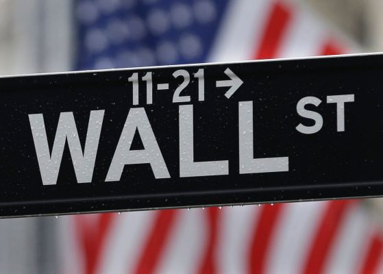 A Wall Street sign near the New York