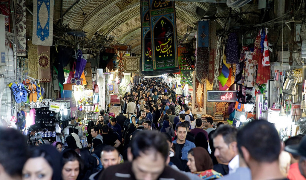 A street market in central Tehran