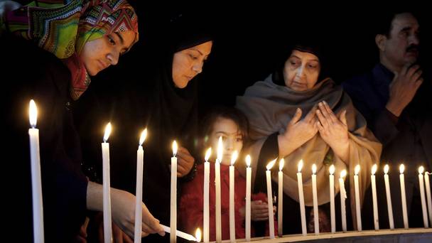 A vigil for victims of the Bacha Khan University attack near Peshawar