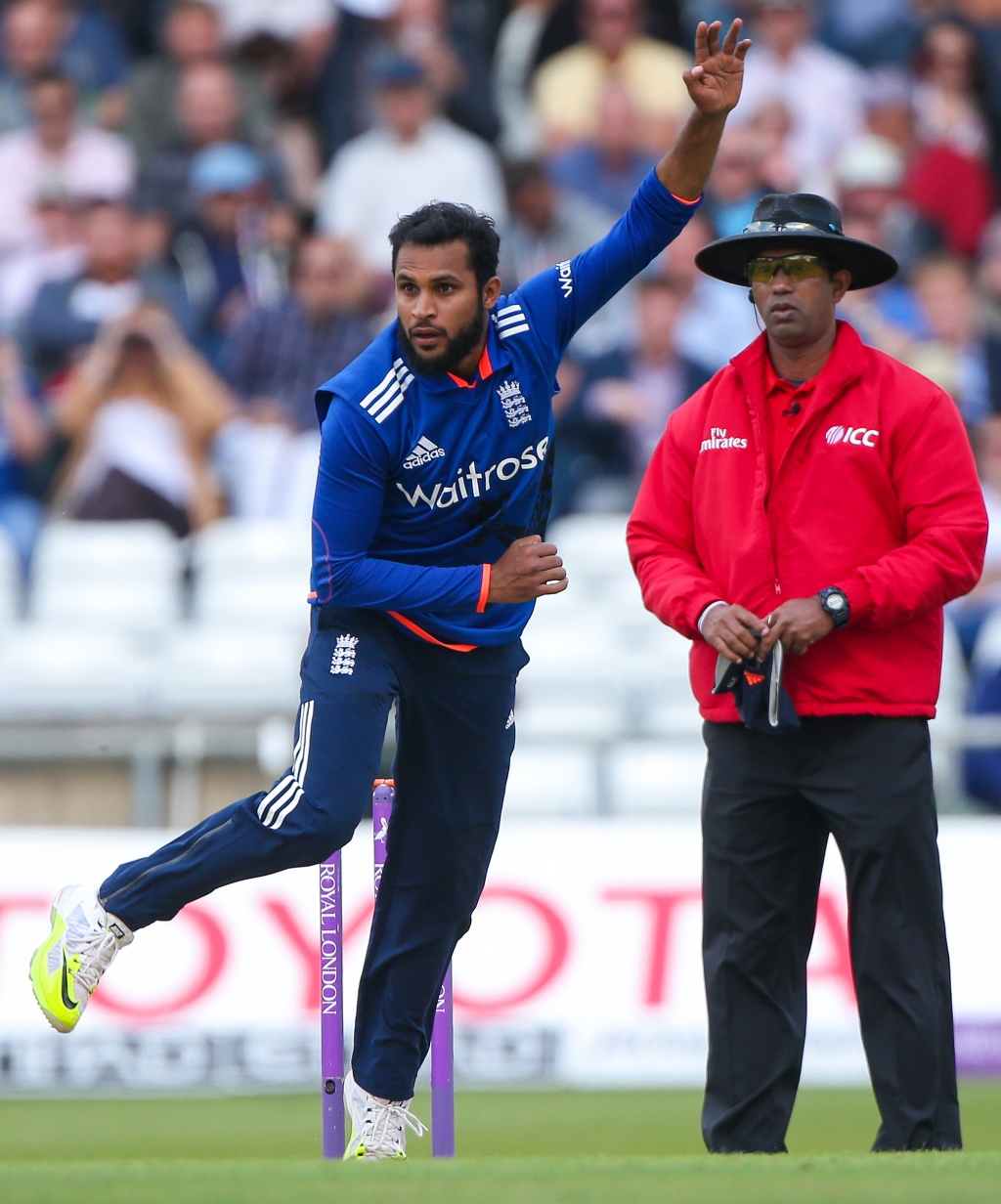 Adil Rashid in action for England