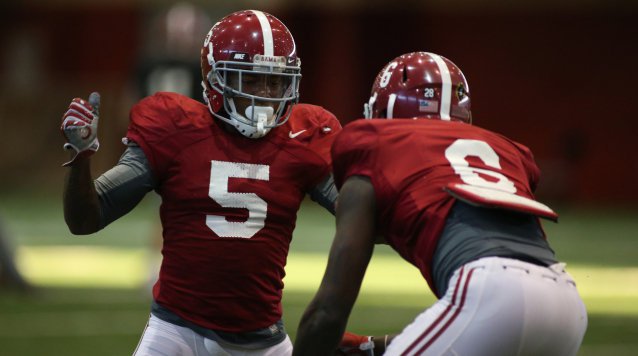 Alabama defensive back Cyrus Jones Alabama defensive back Hootie Jones