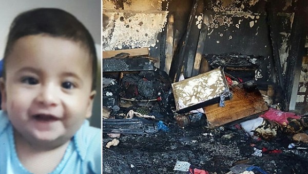 Ali Dawabsheh the baby killed in the fire and the damaged home