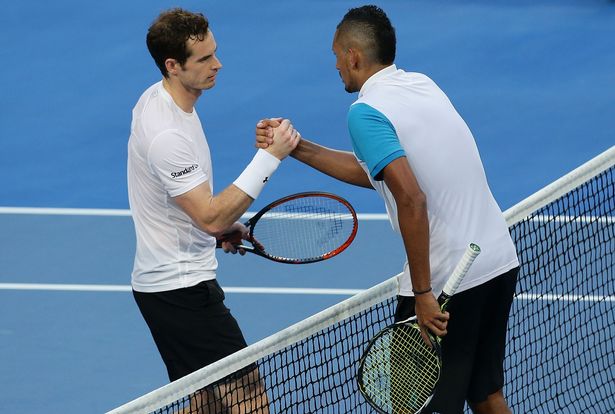 Andy Murray congratulates Nick Krygios