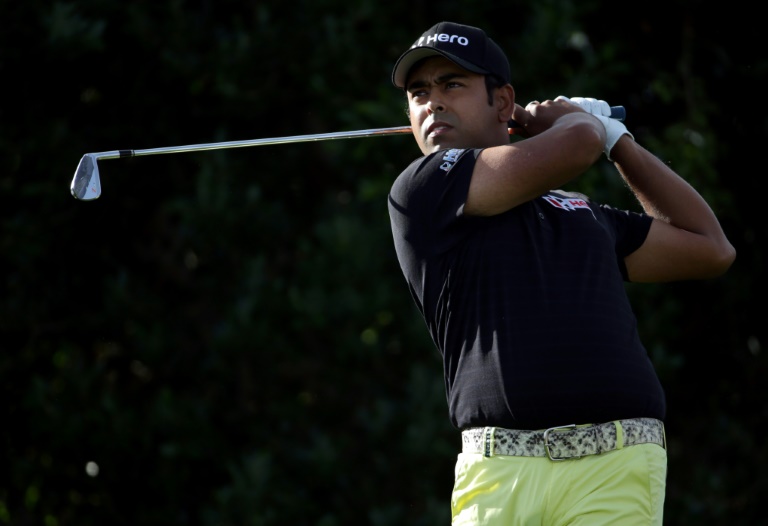 Getty  AFP  Jeff Gross Anirban Lahiri of India plays his tee shot on the third hole during the first round of the Career Builder Challenge In Partnership With The Clinton Foundation at La Quinta Country Club in California