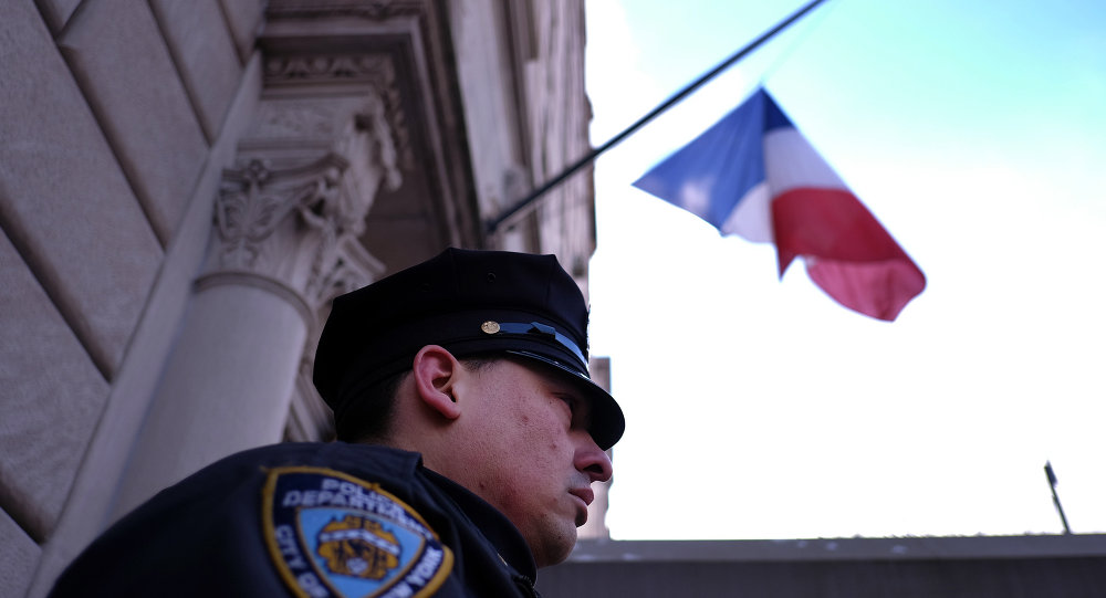 A New York Police Department officer