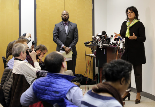 Sharon Fairley acting head of the Independent Police Review Authority speaks at a news conference Monday Jan. 4 2016 in Chicago. The head of a city watchdog that investigates Chicago police shootings pledged greater transparency as the agency does