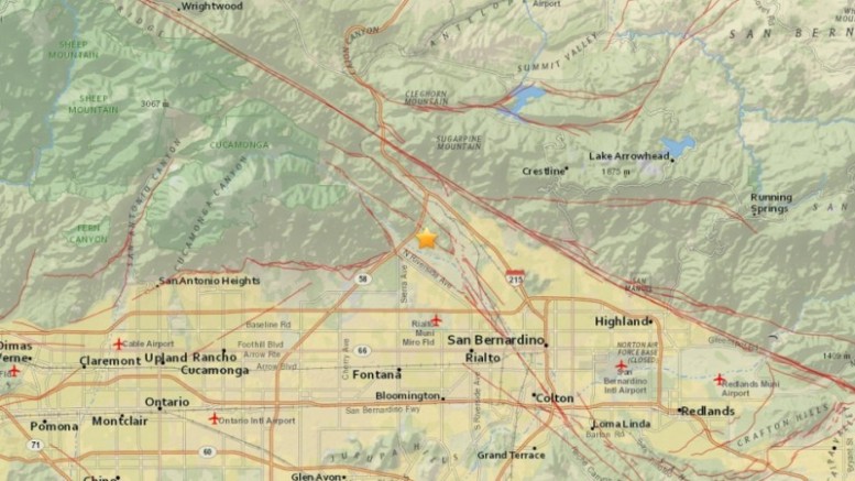 Quake With Magnitude Of 4.3 Rattles Area Near Devore