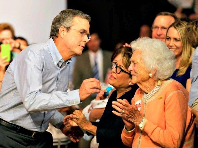 Jeb and Barbara Bush AP